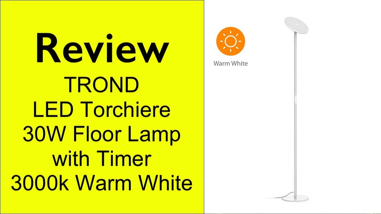 Review Trond Halo X Led Torchiere Floor Lamp Dimmable 30w 3000k Warm White throughout size 1280 X 720