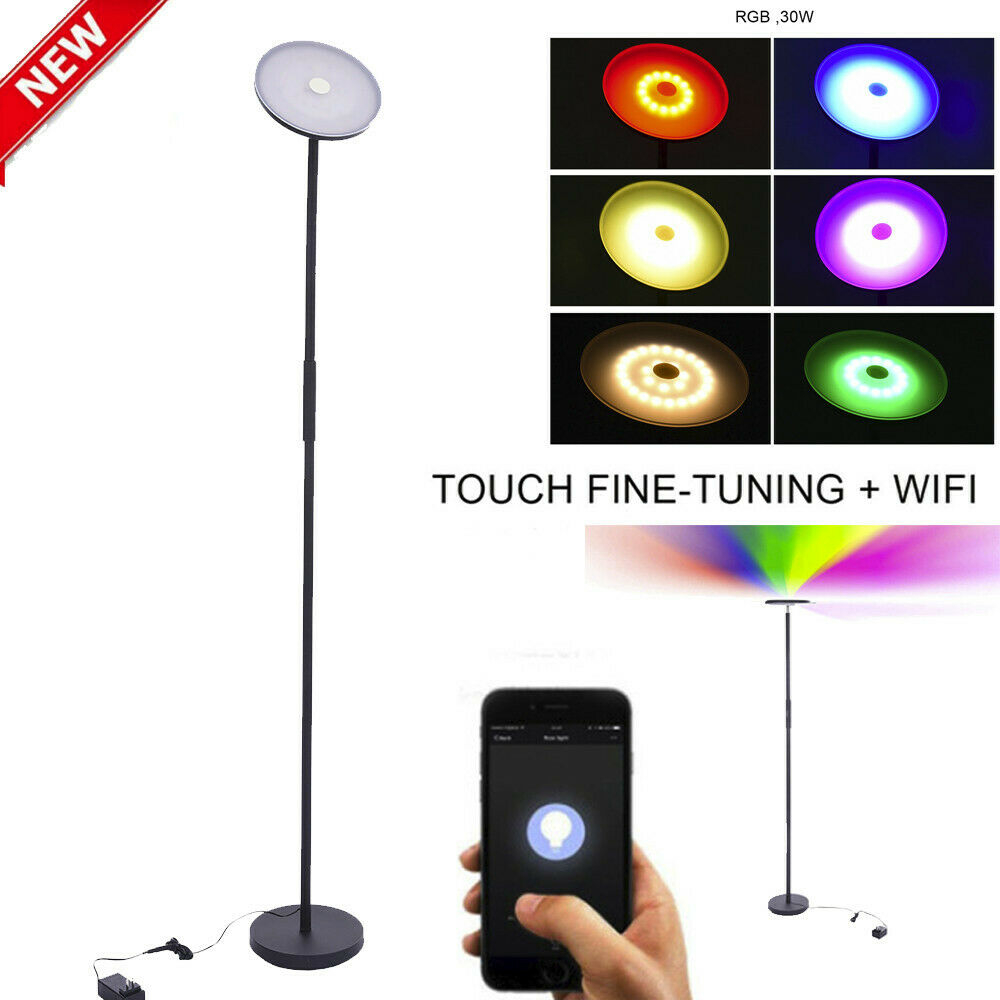 Rgb 30w Color Changing Led Torchiere Floor Lamp Remote Control Dimmable Wifi Iso with regard to dimensions 1000 X 1000