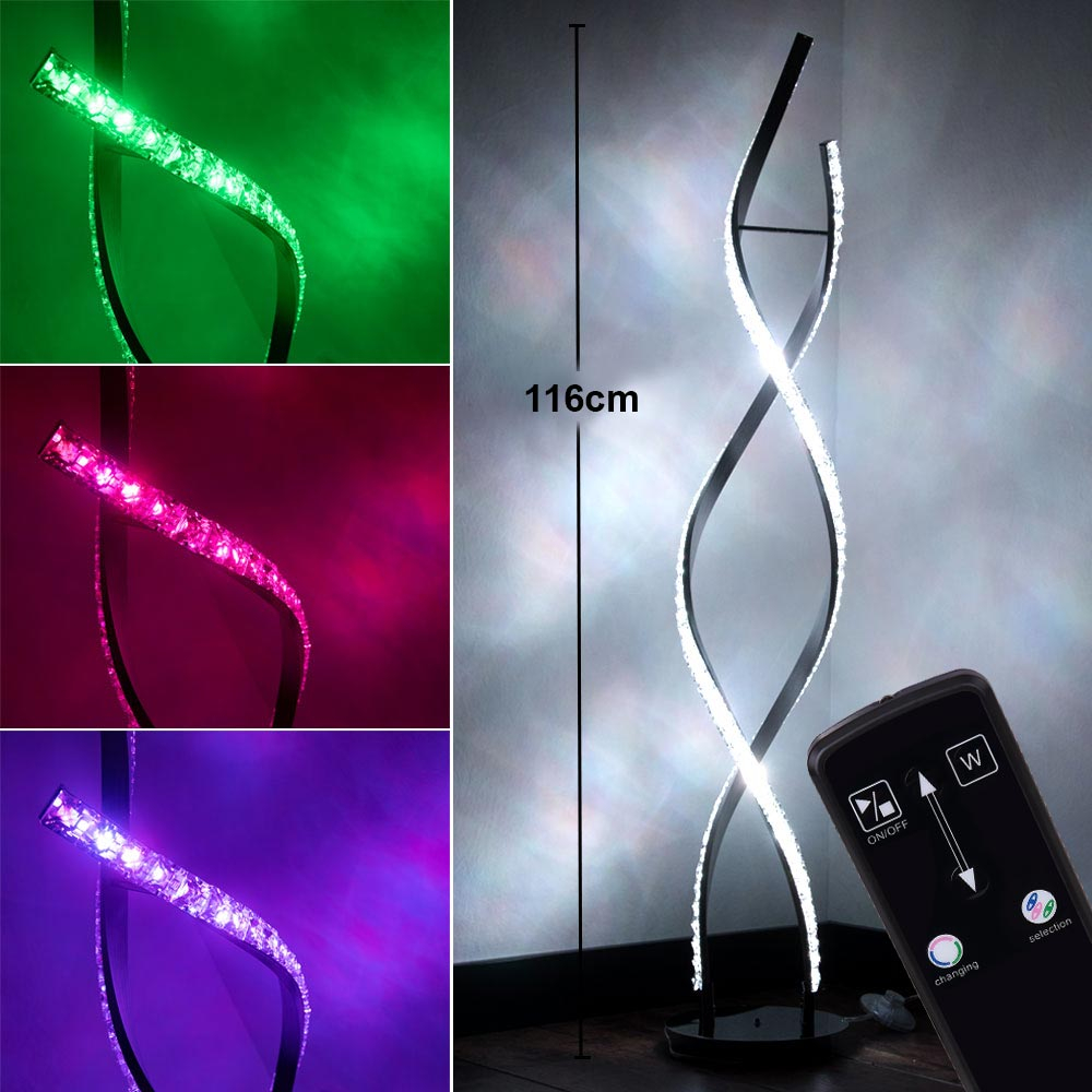 Rgb Led Floor Lamp Crystal Glass Remote Control in size 1000 X 1000