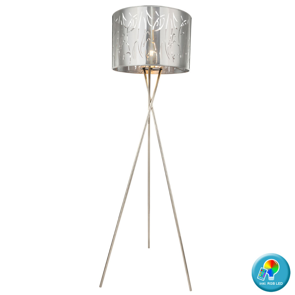 Rgb Led Floor Lamp Silver Decor Punching Height 160 Cm Nadi with regard to proportions 1000 X 1000