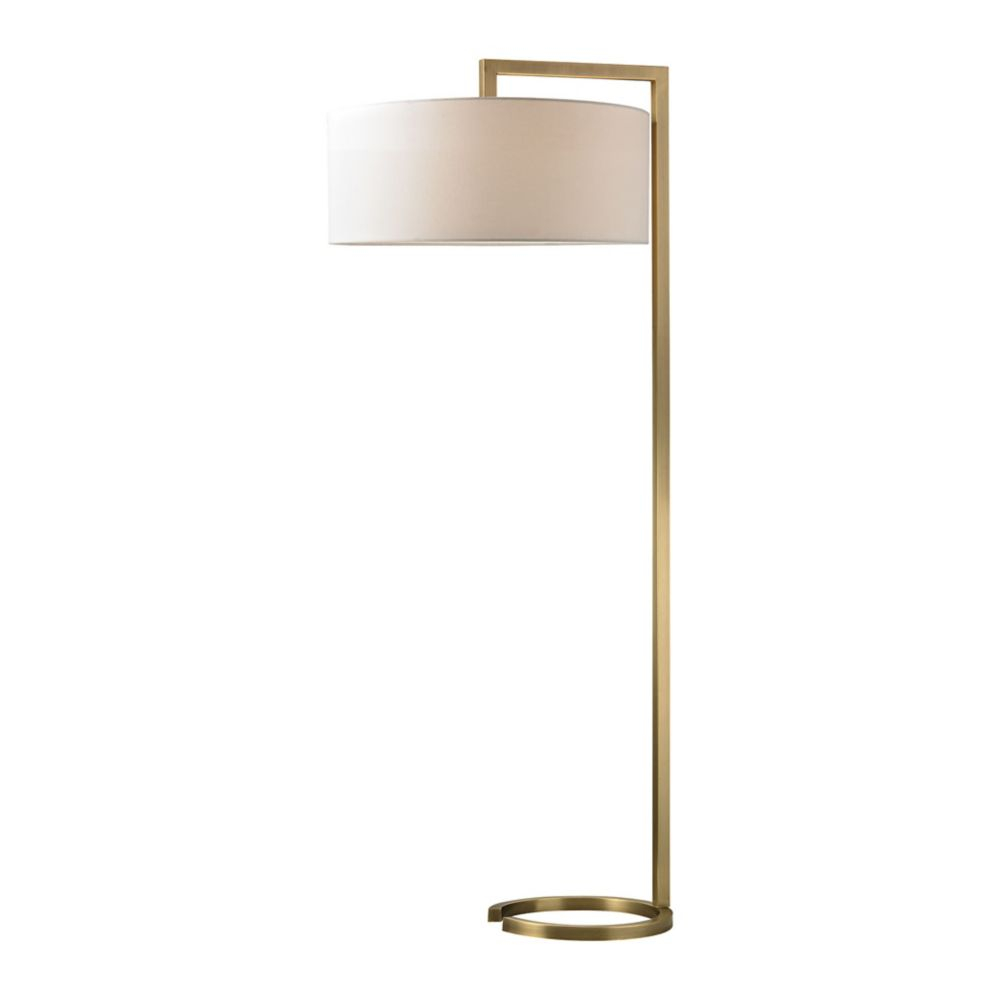 Ring Base 60 Inch Floor Lamp In Antique Brass throughout measurements 1000 X 1000