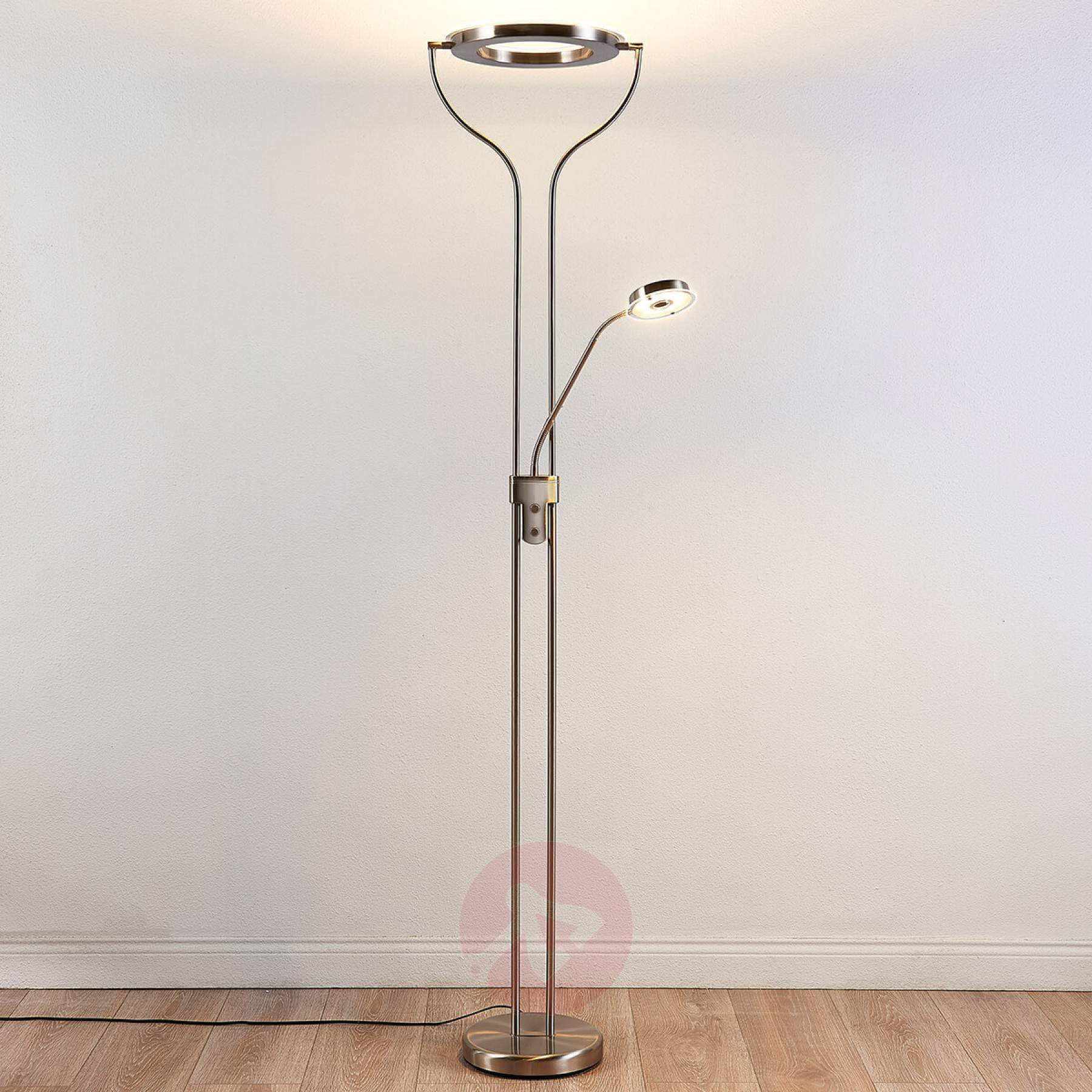Ring Shaped Led Floor Lamp Lana With Reading Light with regard to proportions 1800 X 1800