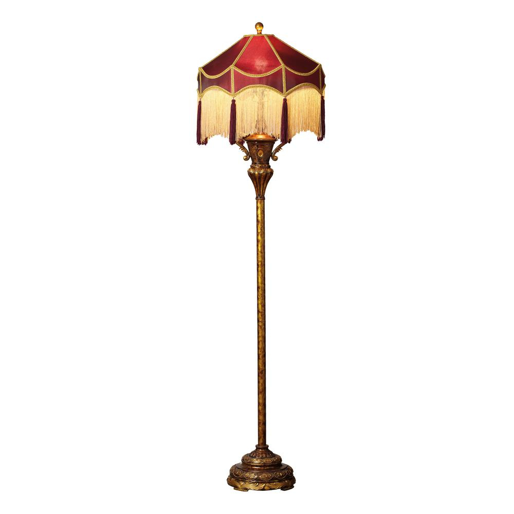 River Of Goods 66 In Red Floor Lamp With Grand Fringe Shade inside measurements 1000 X 1000