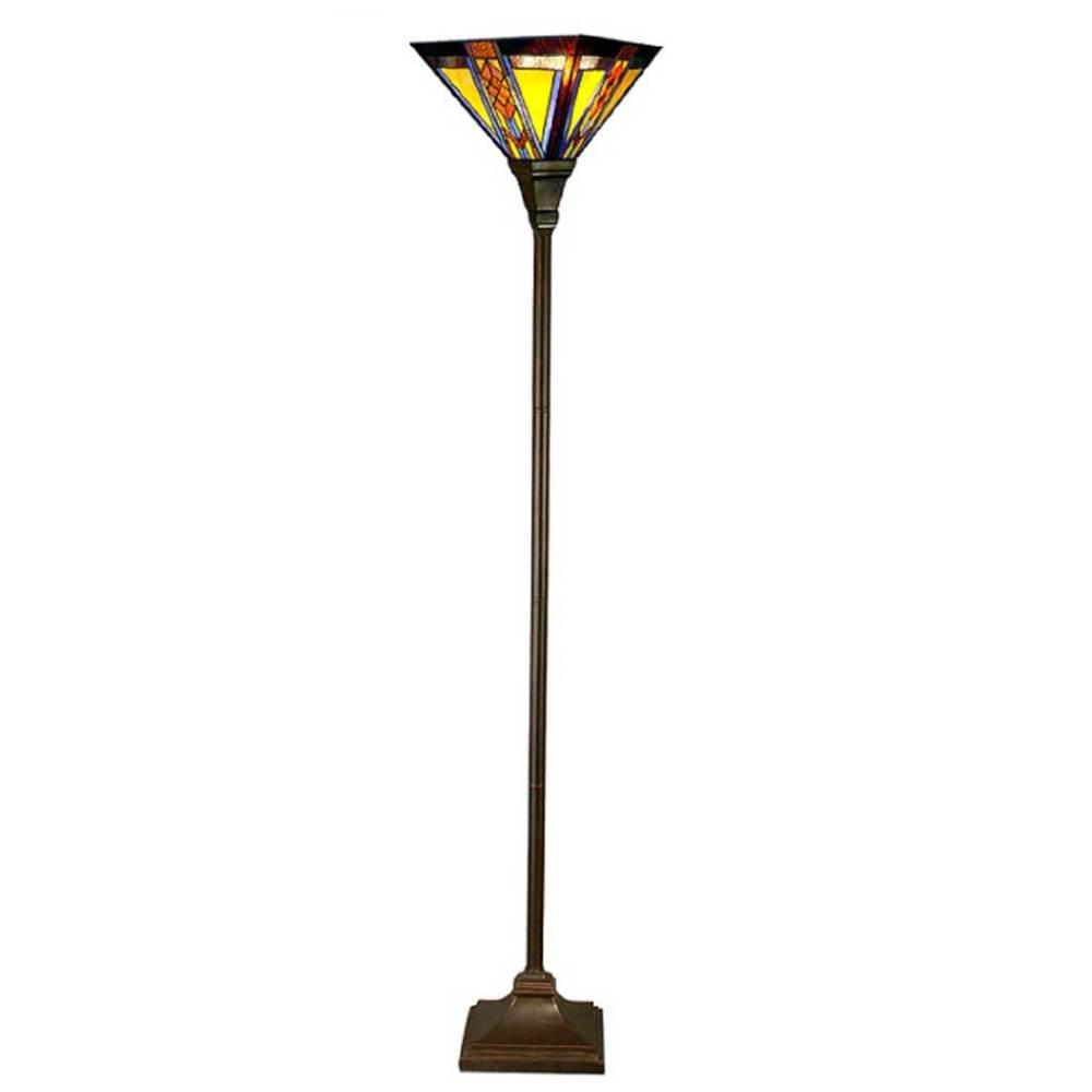 River Of Goods Torchiere Mission 71 In Multicolored Stained Glass Floor Lamp in measurements 1000 X 1000