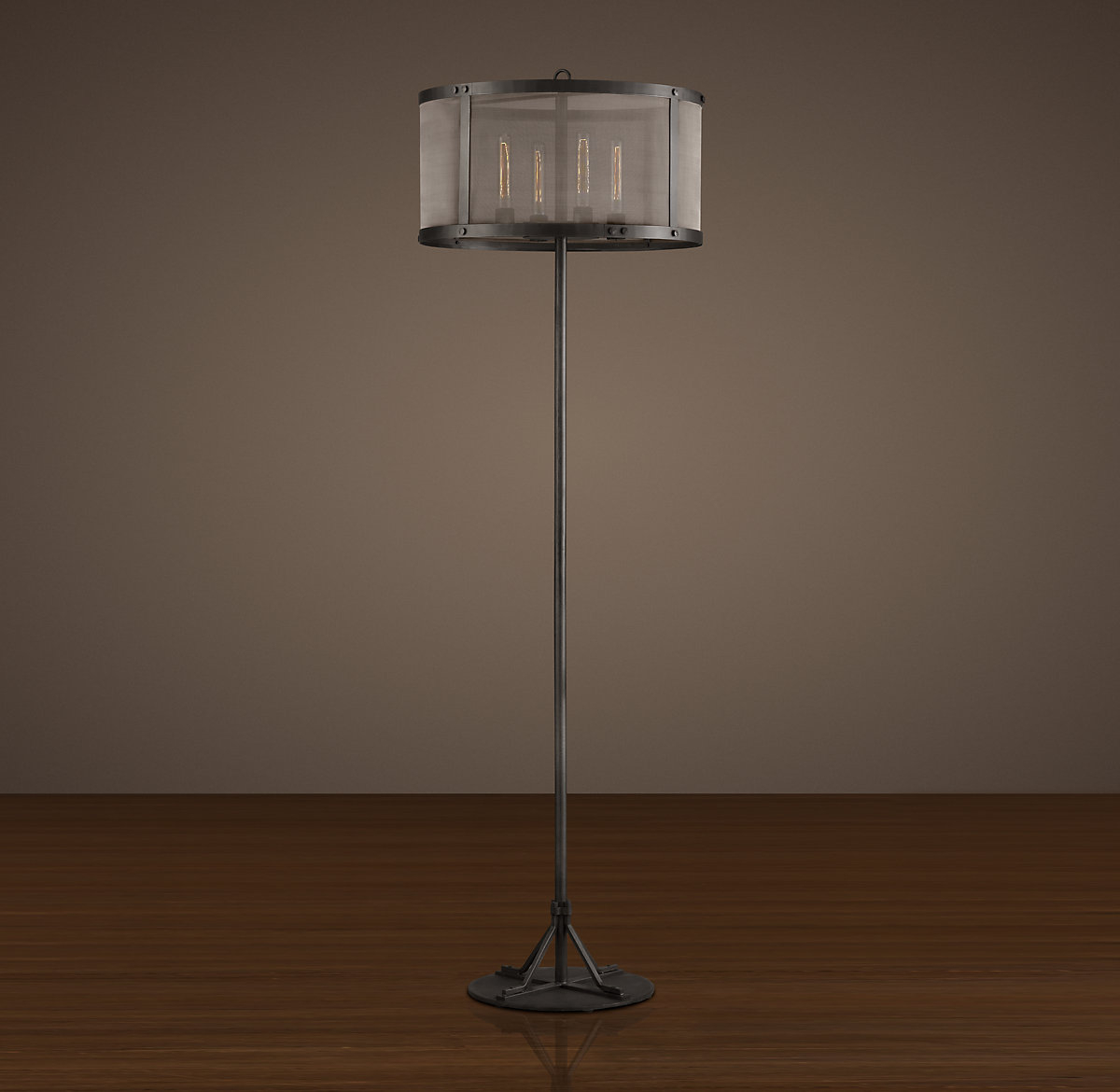 Riveted Mesh Floor Lamp for size 1200 X 1170