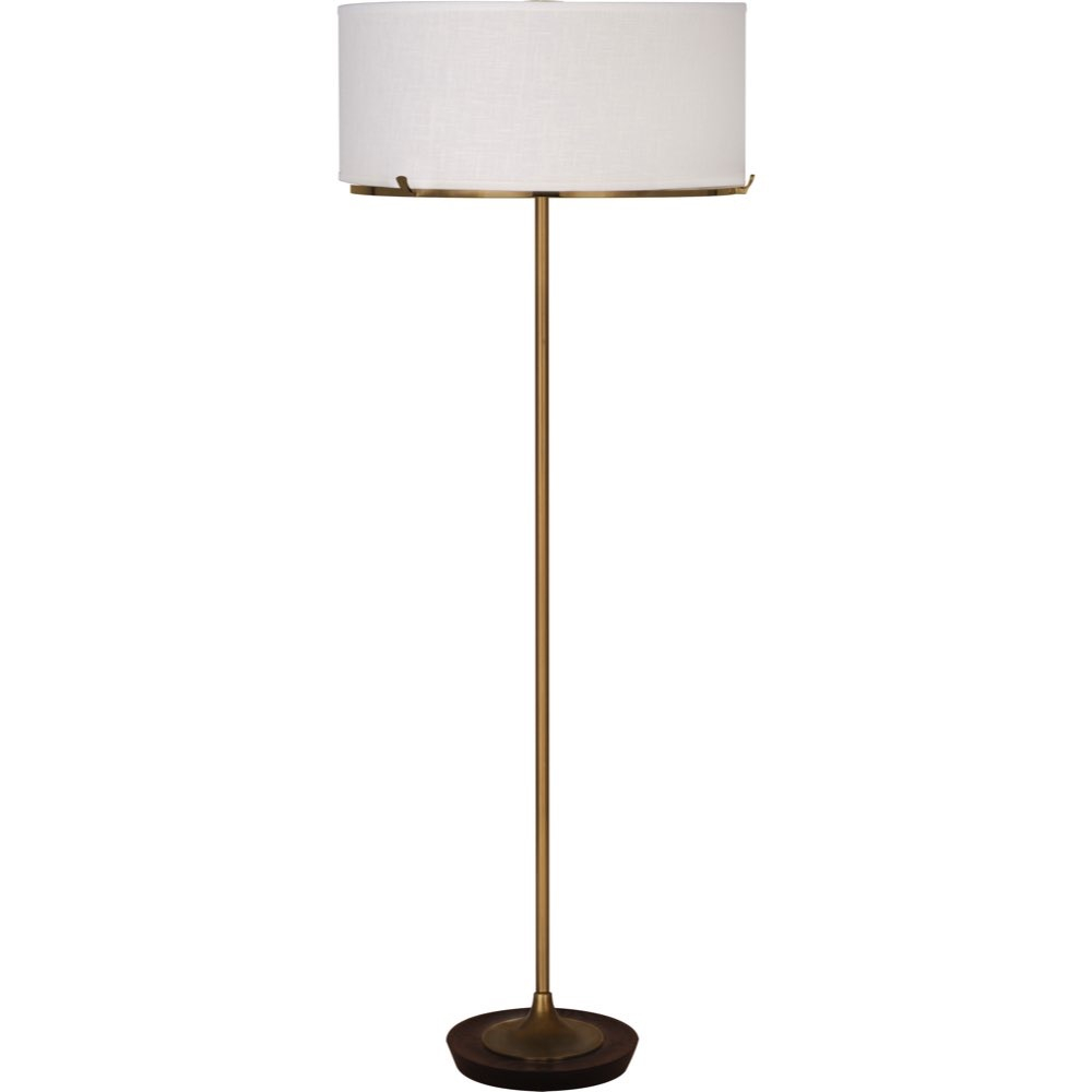 Robert Abbey Edwin Floor Lamp In Aged Brass Finish With Walnut Finished Wood Accent 2741 in sizing 1000 X 1000