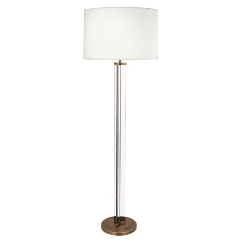 Robert Abbey Fineas Floor Lamp In Clear Glass And Aged Brass 473 for dimensions 1000 X 1000