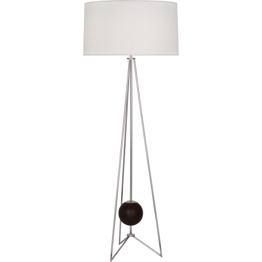 Robert Abbey Jonathan Adler Ojai Floor Lamp In Polished Nickel Finish With Dark Walnut Finished Wood Accents S782 inside dimensions 1000 X 1000