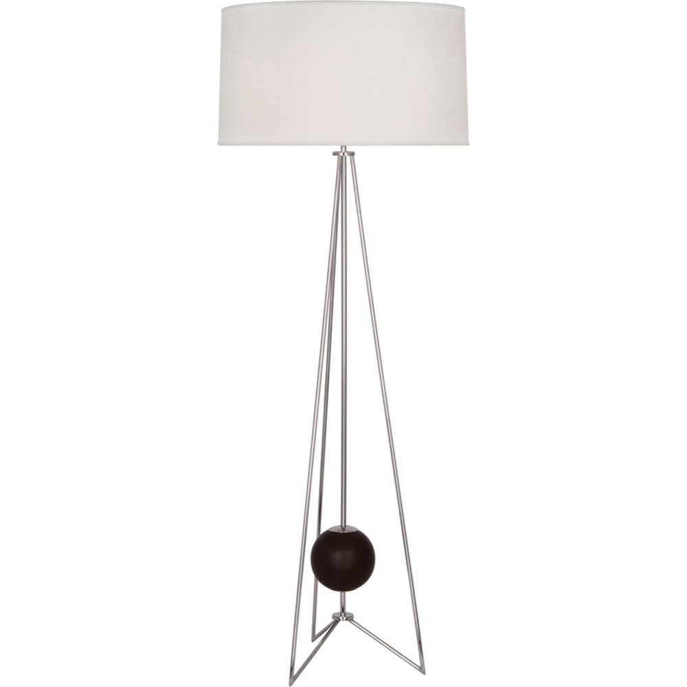 Robert Abbey Jonathan Adler Ojai Floor Lamp In Polished Nickel Finish With Dark Walnut Finished Wood Accents S782 pertaining to size 1000 X 1000