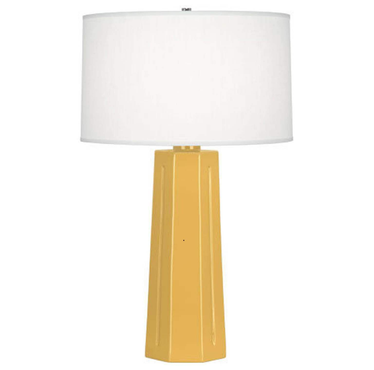 Robert Abbey Mason Sunset Yellow And Polished Nickel One Light Table Lamp throughout proportions 1536 X 1522