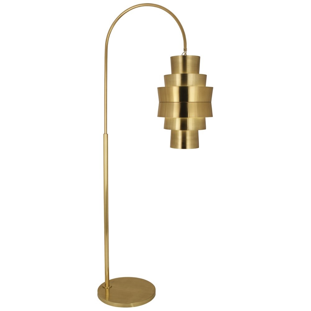 Robert Abbey Pierce Floor Lamp In Modern Brass 981 throughout size 1000 X 1000