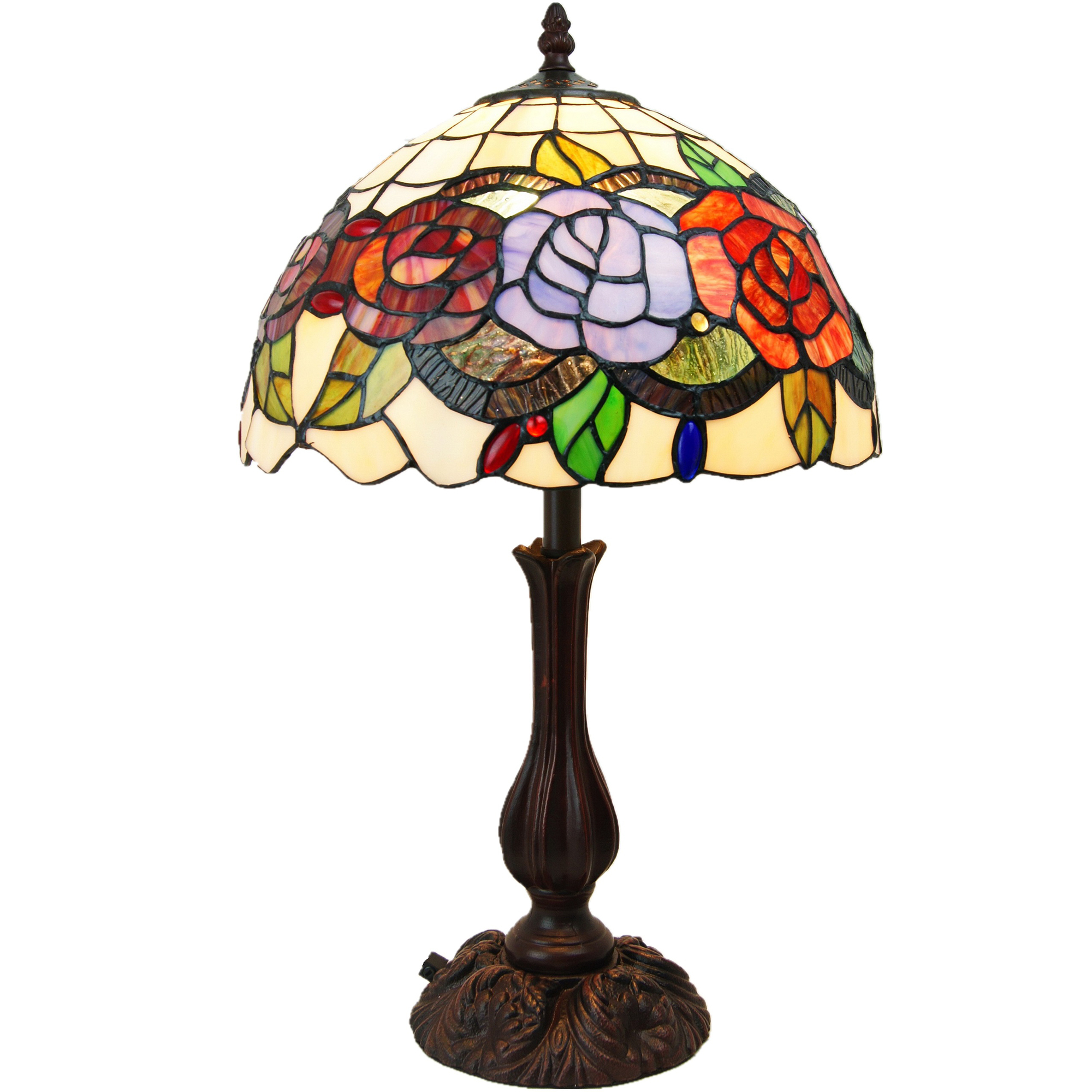 Rose Leadlight Tiffany Style Table Lamp regarding dimensions 2000 X 2000
