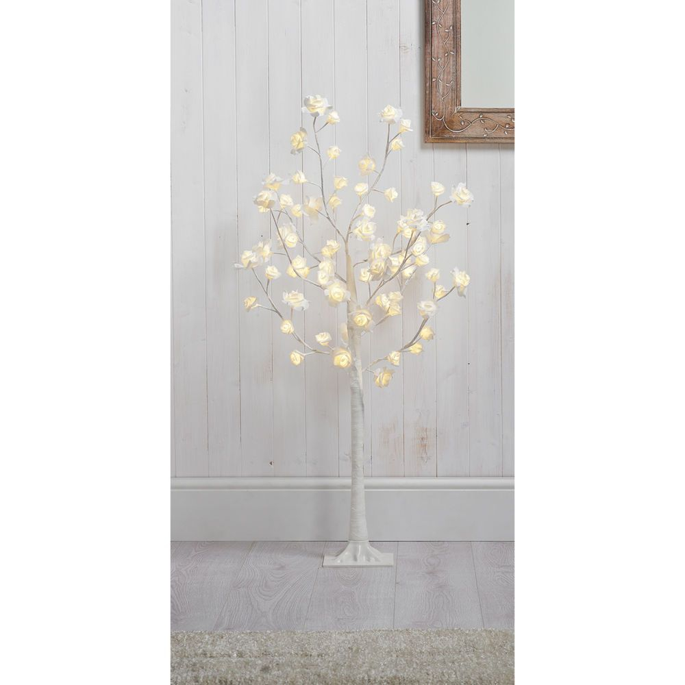 Rose Tree Led Tall Floor Lamp Light White Flowers Petals with regard to proportions 1000 X 1000