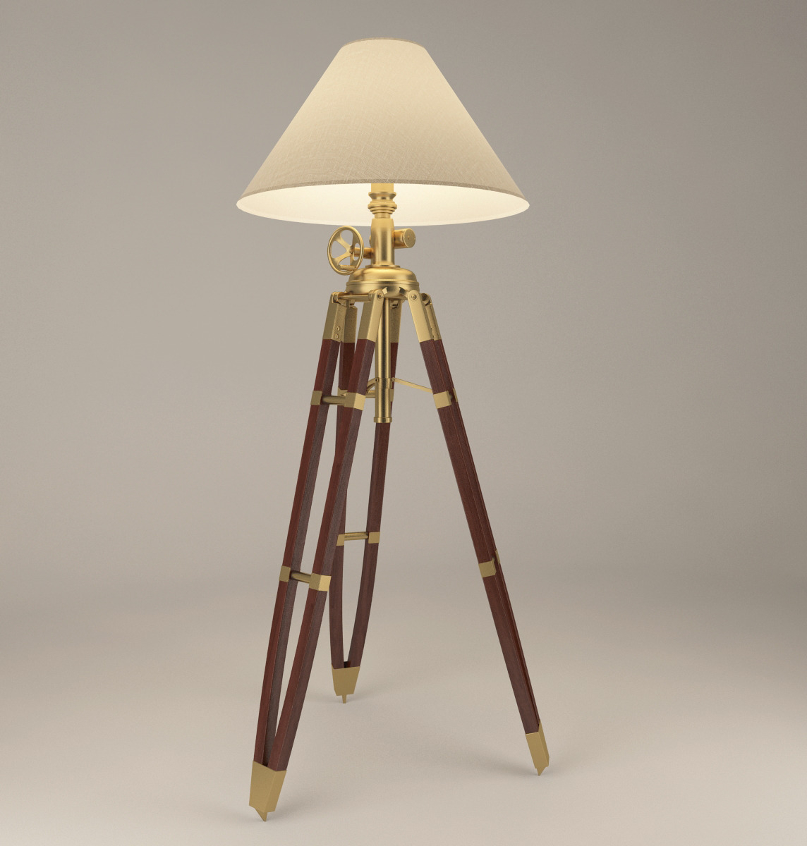 Royal Marine Tripod Lamp With Materials Textures in dimensions 1144 X 1200