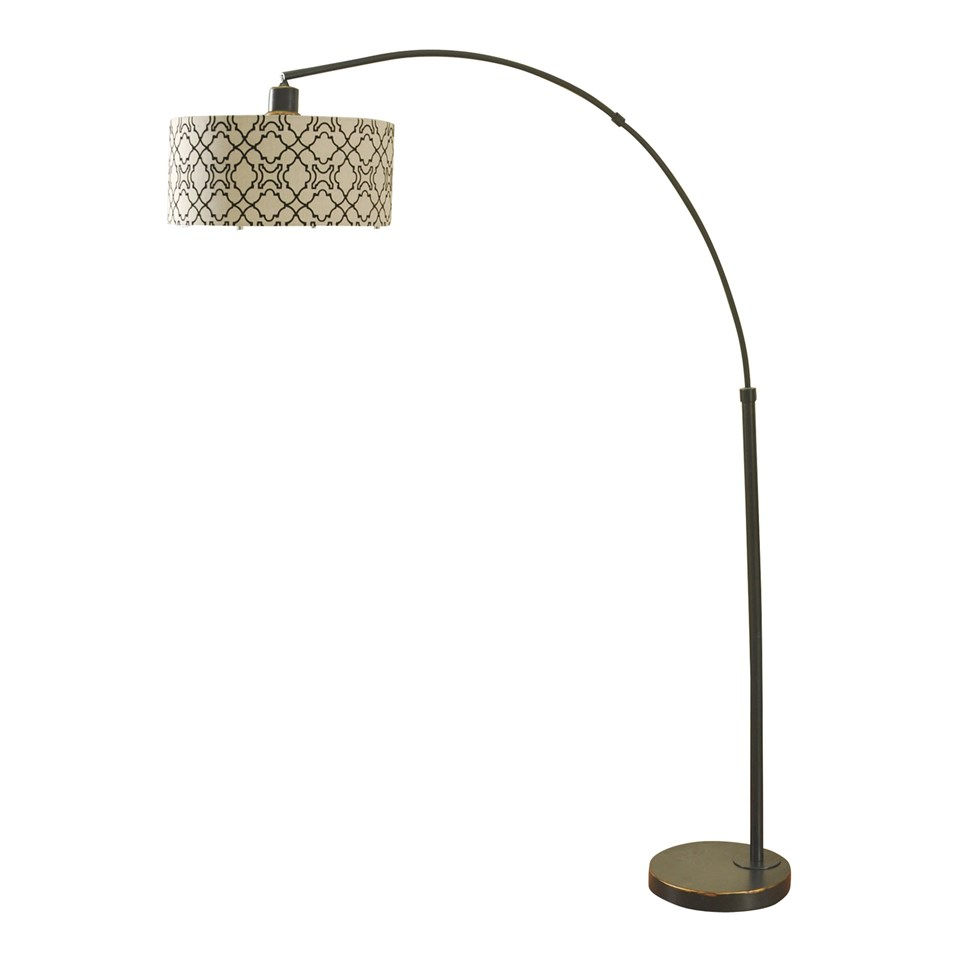 Russet Brown Metal One Arm Arch Floor Lamp throughout sizing 960 X 960