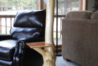 Rustic Floor Lamp With Table Made From Cedar Log Rustic for sizing 2448 X 3264