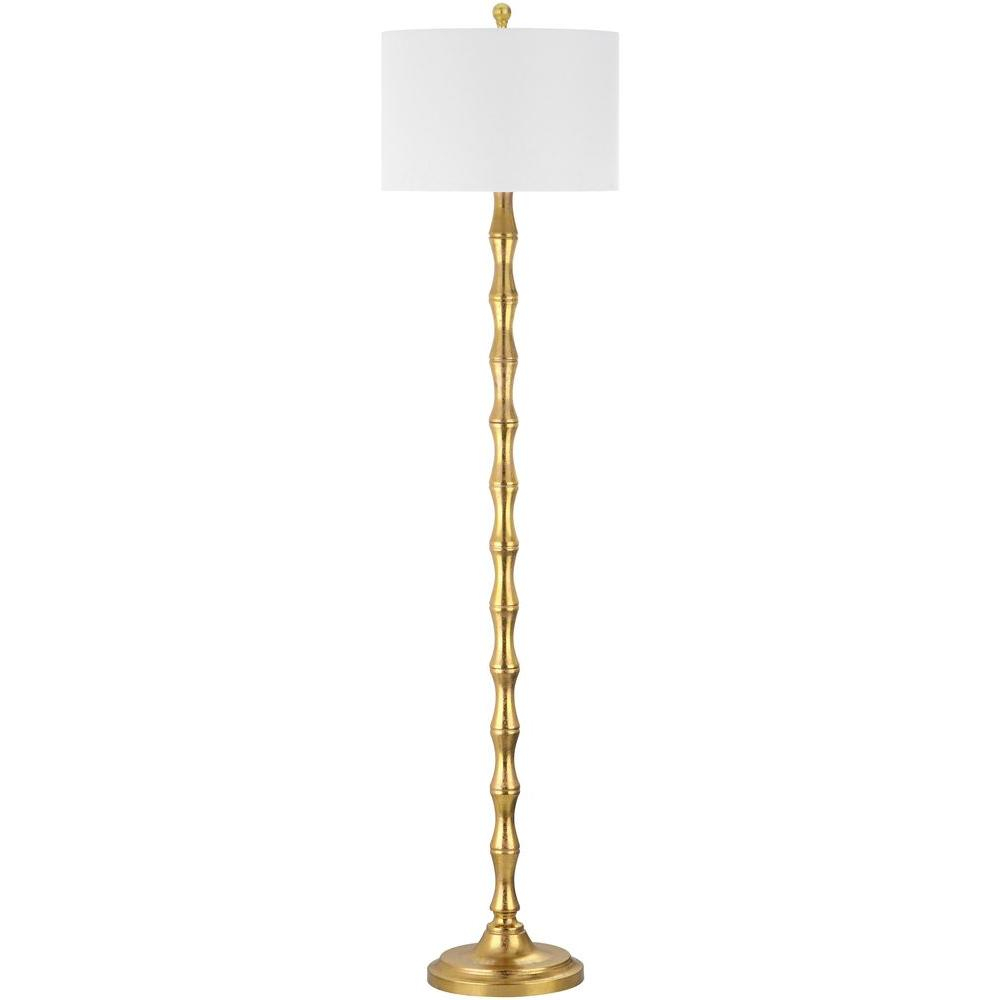 Safavieh Aurelia 635 In Antique Gold Floor Lamp With White Shade for proportions 1000 X 1000