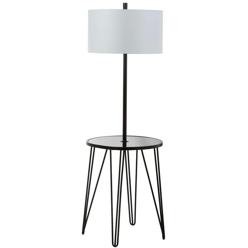 Safavieh Ciro 58 In Black Floor Lamp With Attached Side Table with size 1000 X 1000