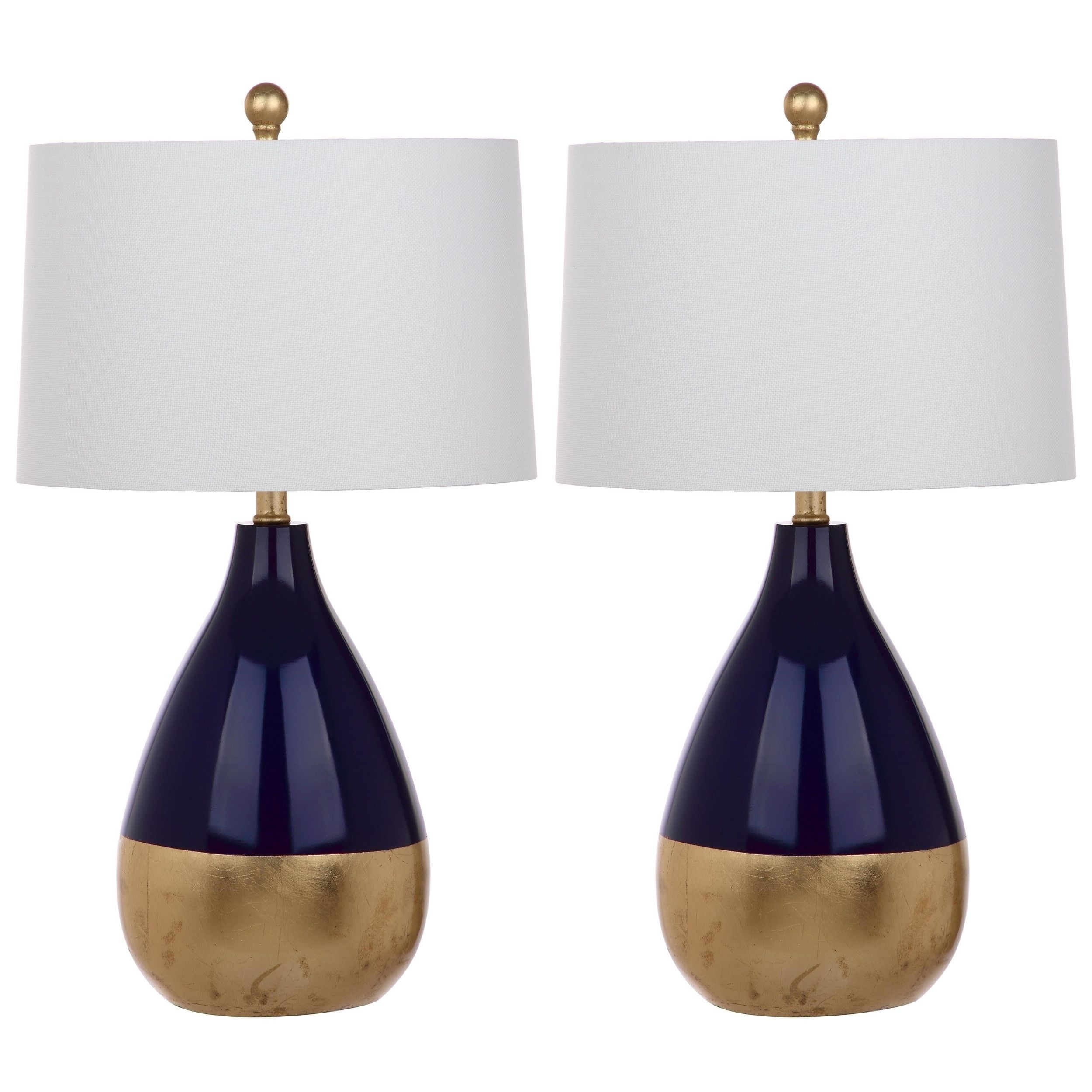Safavieh Lighting 24 Inch Kingship Navy Gold Table Lamp for sizing 2500 X 2500