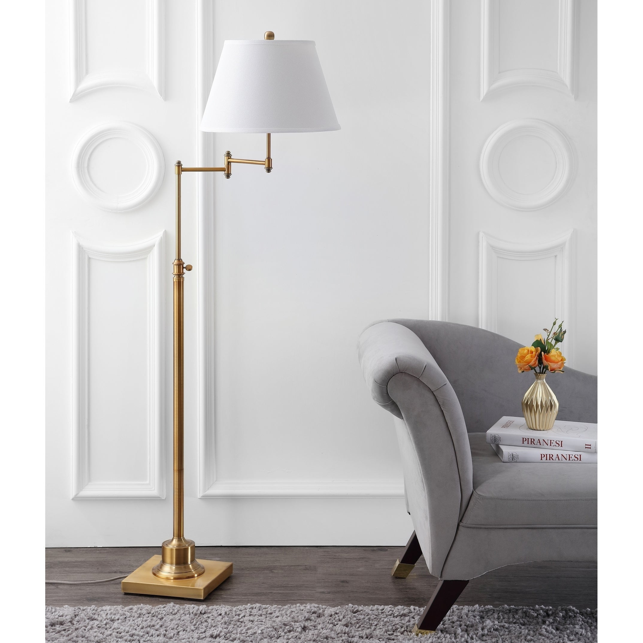 Safavieh Lighting 60 Inch Ingram Swivel Gold Floor Lamp intended for proportions 2147 X 2147