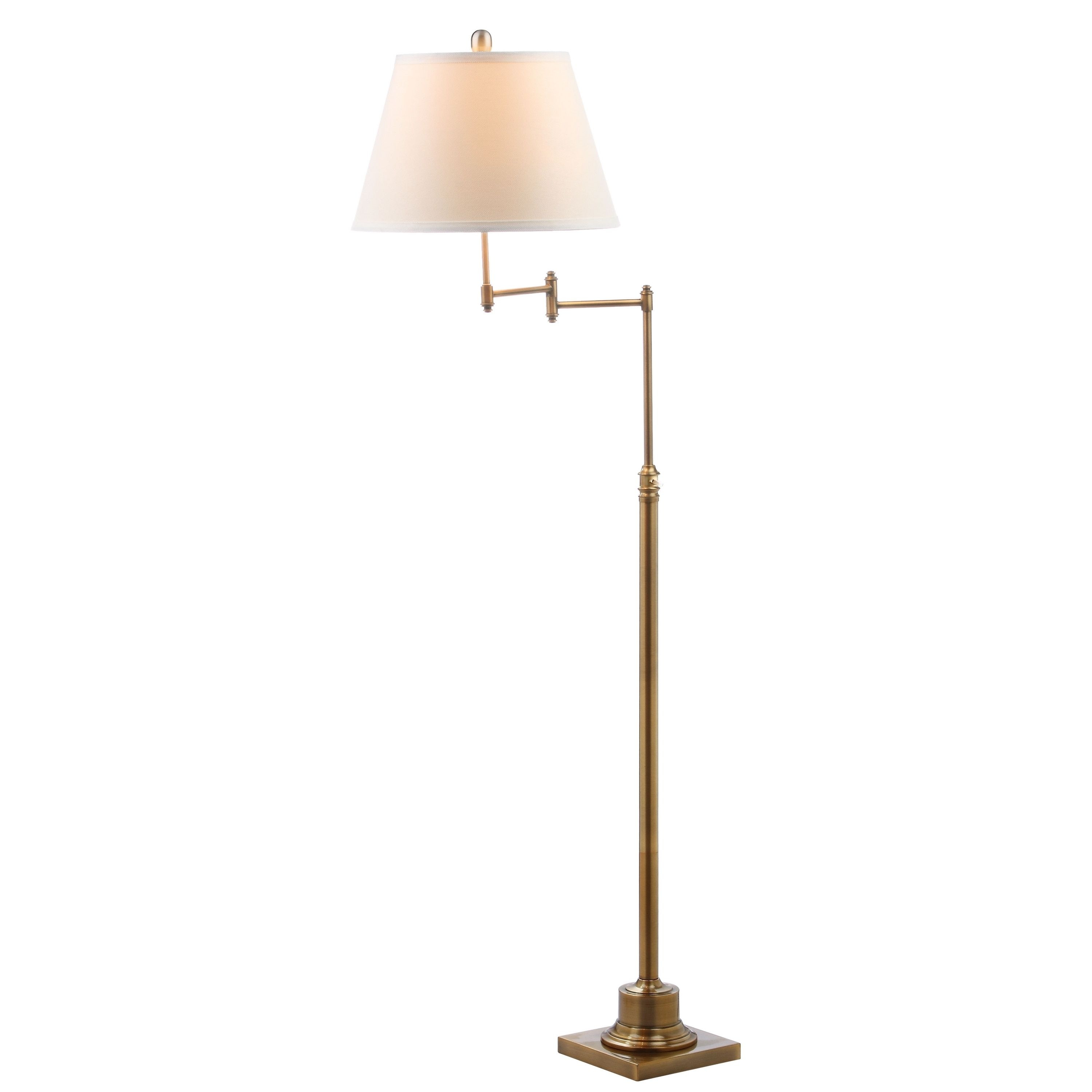 Safavieh Lighting 60 Inch Ingram Swivel Gold Floor Lamp pertaining to proportions 3000 X 3000