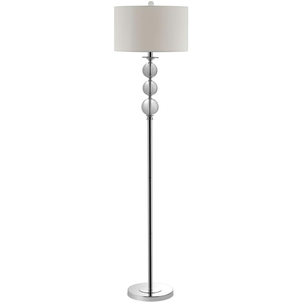 Safavieh Pippa 62 In Clearblack Glass Globe Floor Lamp in sizing 1000 X 1000