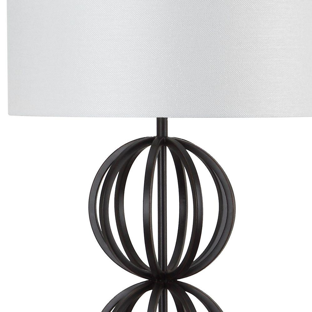 Safavieh Suzie 59 In Black Sphere Floor Lamp With Off White Shade with proportions 1000 X 1000