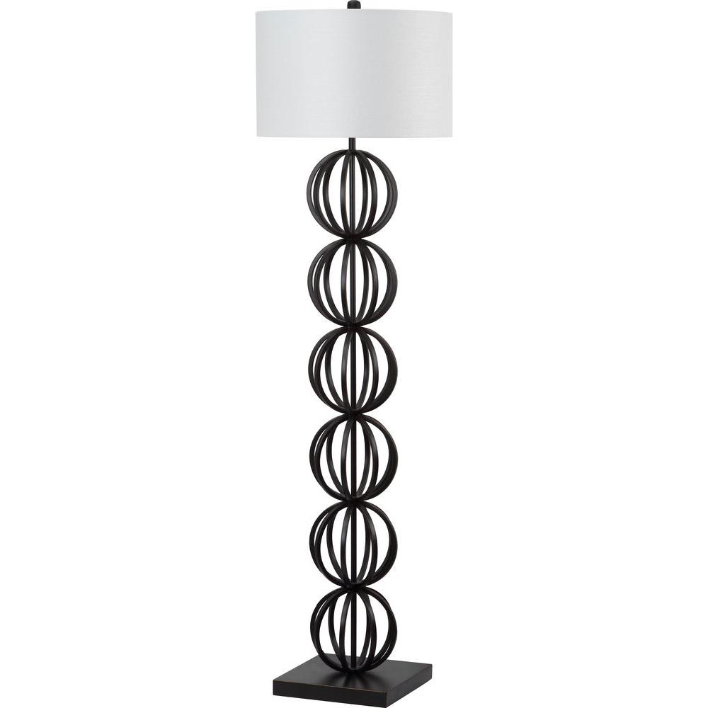 Safavieh Suzie 59 In Black Sphere Floor Lamp With Off White Shade within sizing 1000 X 1000