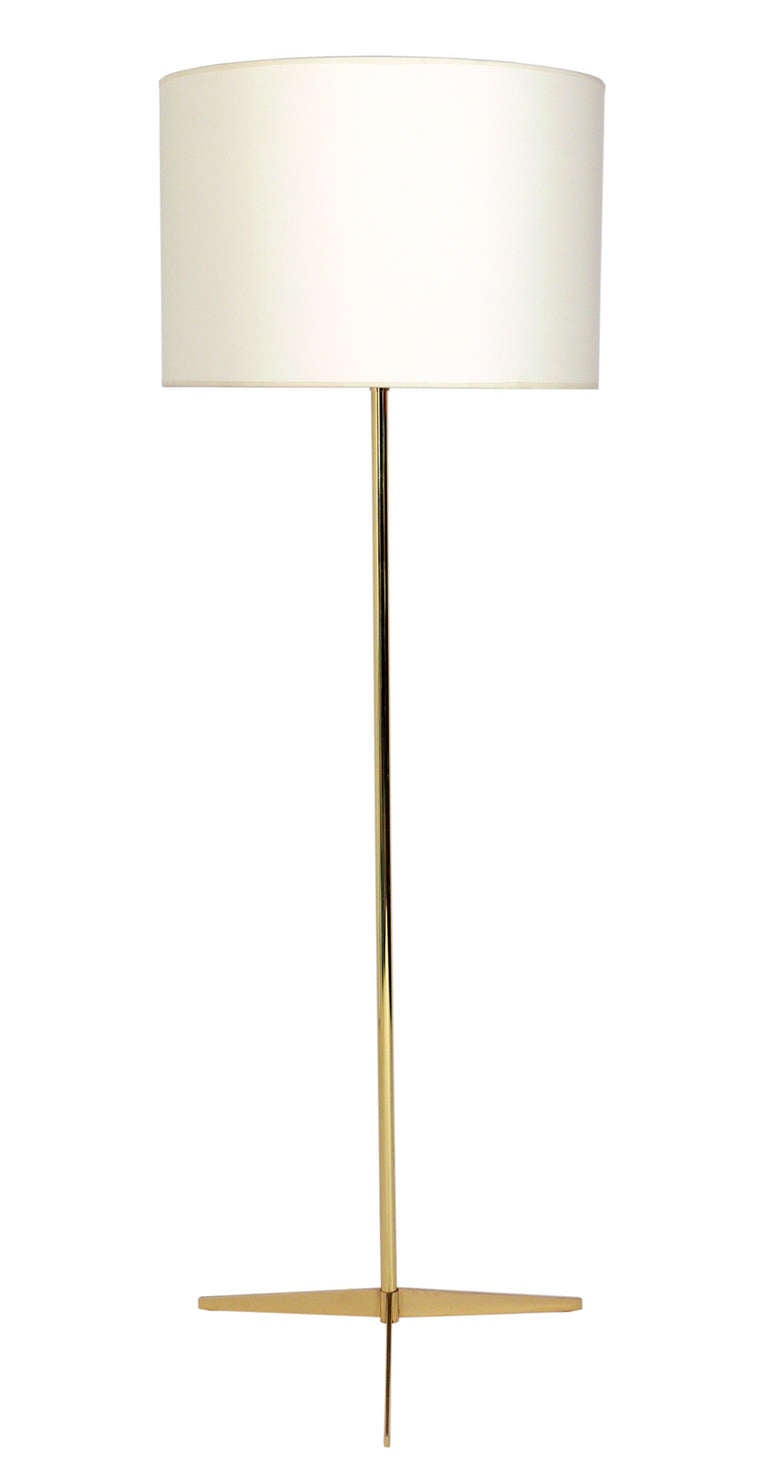 Sculptural Floor Lamp In Brass Or Nickel In The Manner Of throughout proportions 768 X 1470