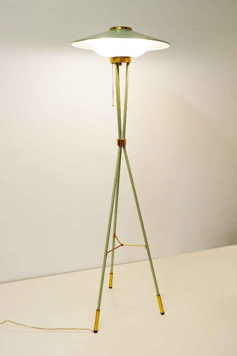 Sculptural Tripod Floor Lamp Stilnovo With Brass Steel within size 800 X 1200
