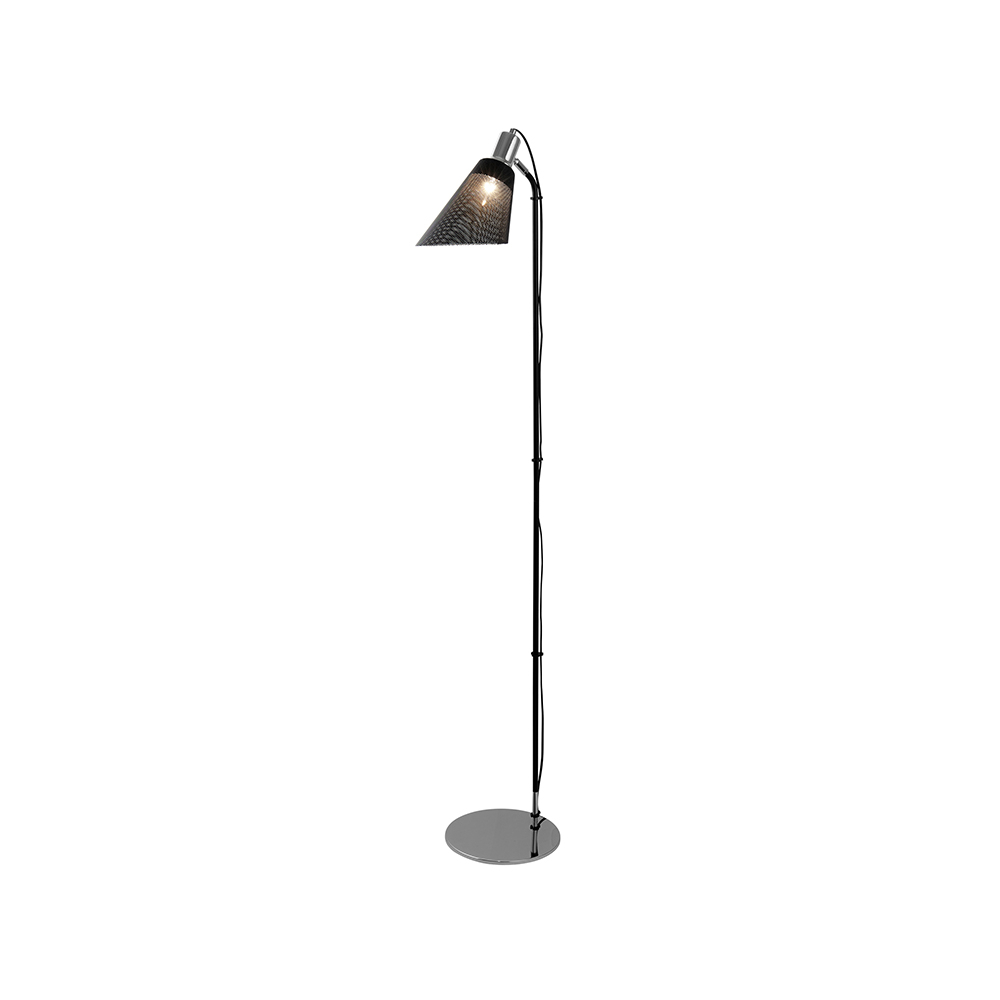 Searchlight 6087cc 1 Light Blackchrome Floor Lamp with dimensions 1000 X 1000
