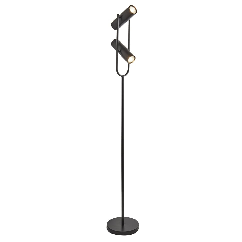 Searchlight Lighting 2792bk Telescope 2 Light Spotlight Floor Lamp In Matt Black Finish in dimensions 1000 X 1000