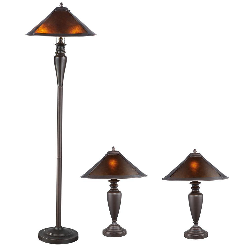 Serena Ditalia Americana Mica 5823 In 3 Pieces Bronze Floor And Table Lamp pertaining to dimensions 1000 X 1000