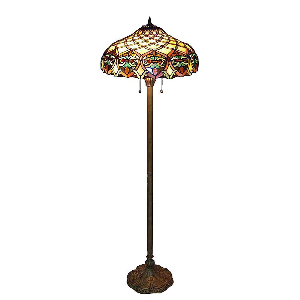Serena Ditalia Tiffany Baroque 60 In Bronze Floor Lamp intended for dimensions 1000 X 1000