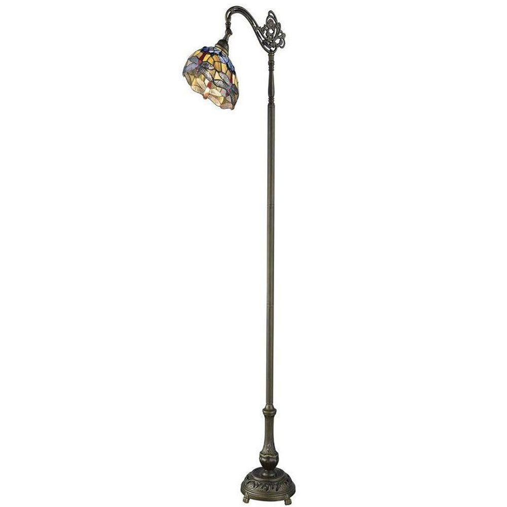 Serena Ditalia Tiffany Dragonfly Bridge 60 In Bronze Floor Lamp within dimensions 1000 X 1000