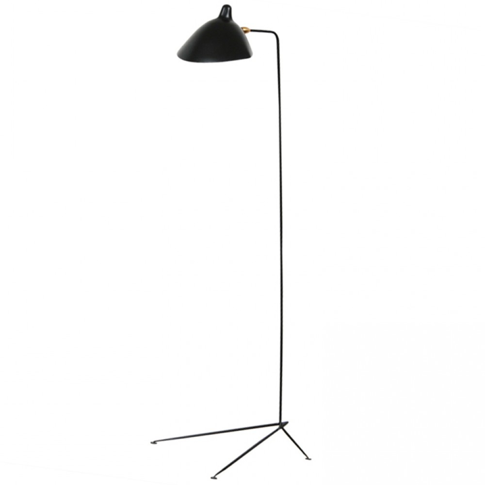 Serge Mouille One Arm Floor Lamp in proportions 1000 X 1000