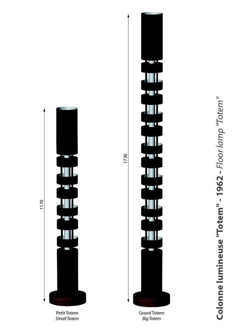 Serge Mouille Totem Floor Lamp Small Model 117 Cm intended for measurements 768 X 1086