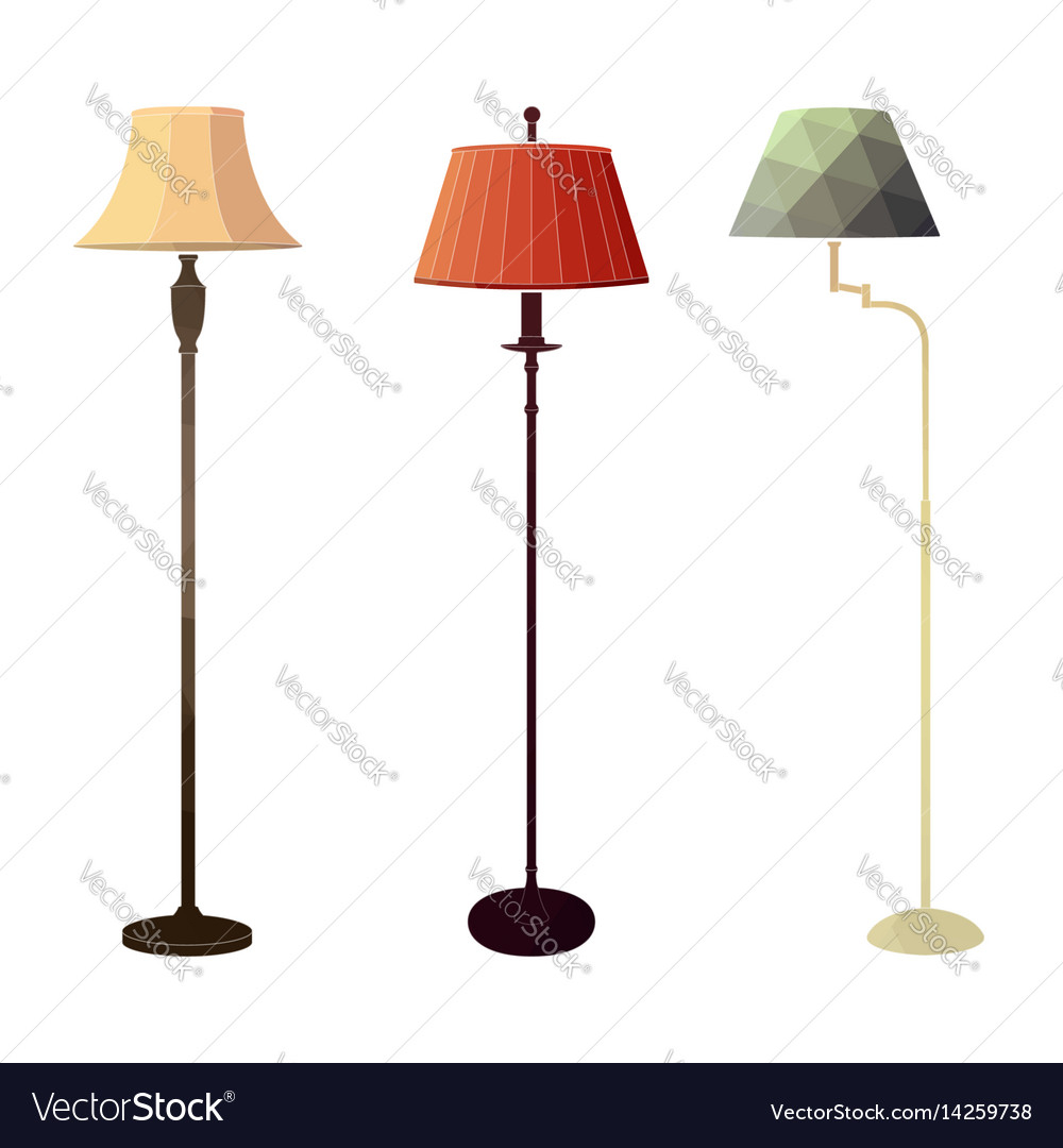 Set Of Retro Colored Floor Lamps within measurements 1000 X 1080