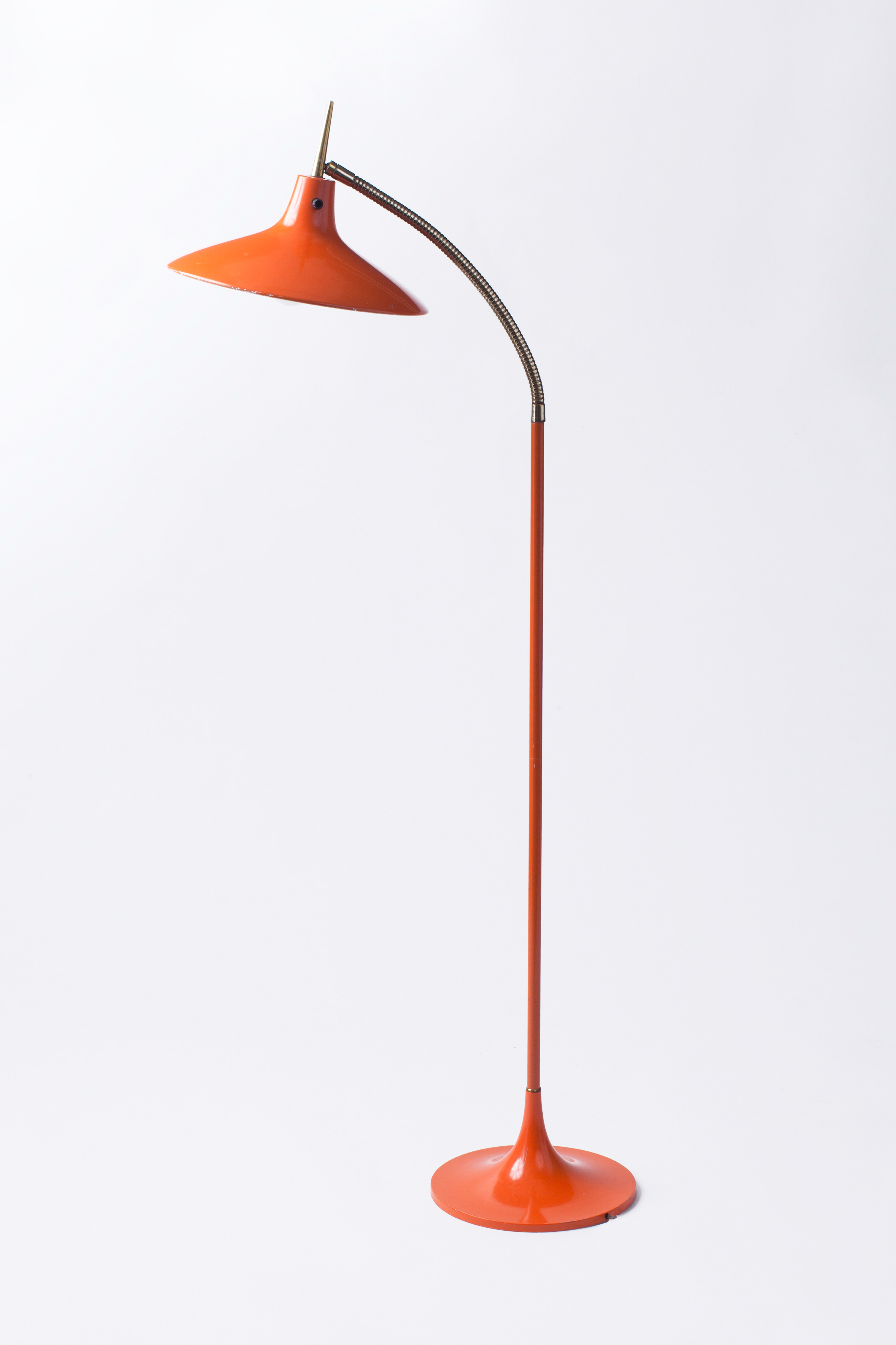 Shapely Enameled Floor Lamp In The Style Of Gio Ponti Vivamus intended for sizing 2810 X 4217