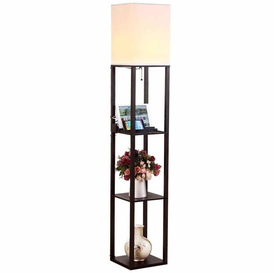 Shelf Floor Lamp Modern Light Extras Floor Lamp With pertaining to proportions 1110 X 1109