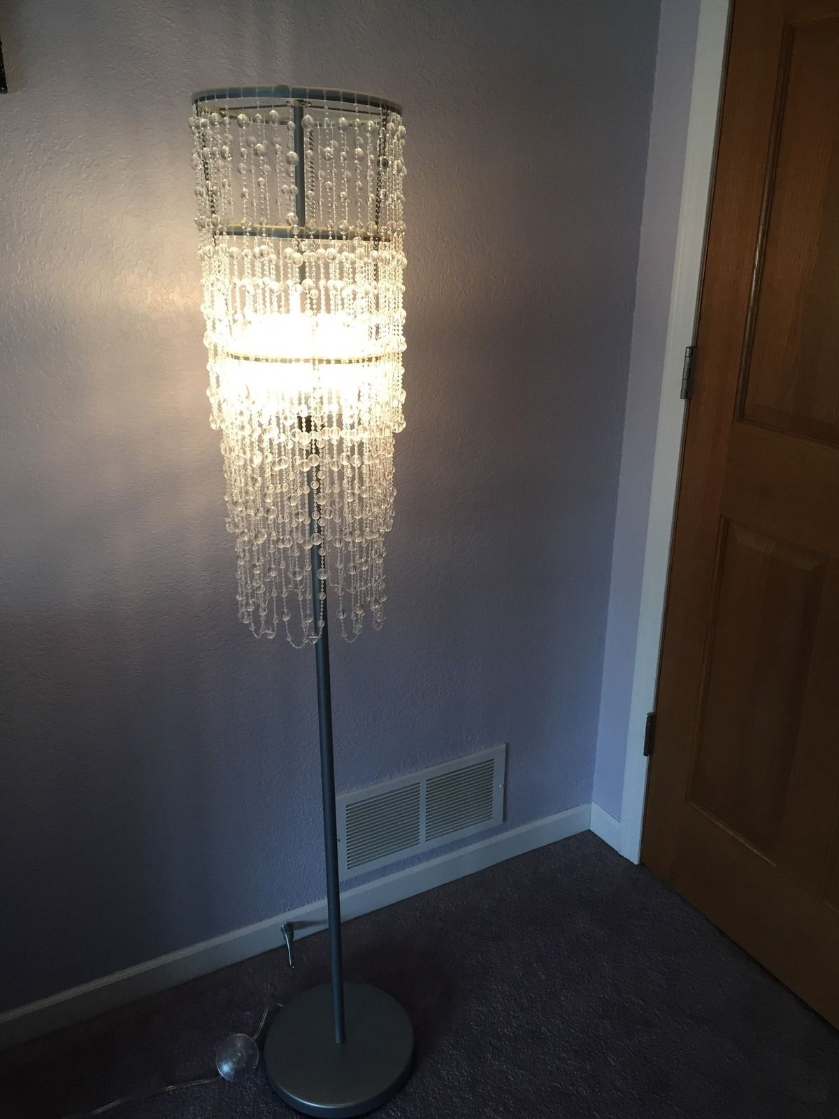Silver Beaded Chandelier Floor Lamp 58 Tall Bismarck Nd with regard to proportions 1200 X 1600