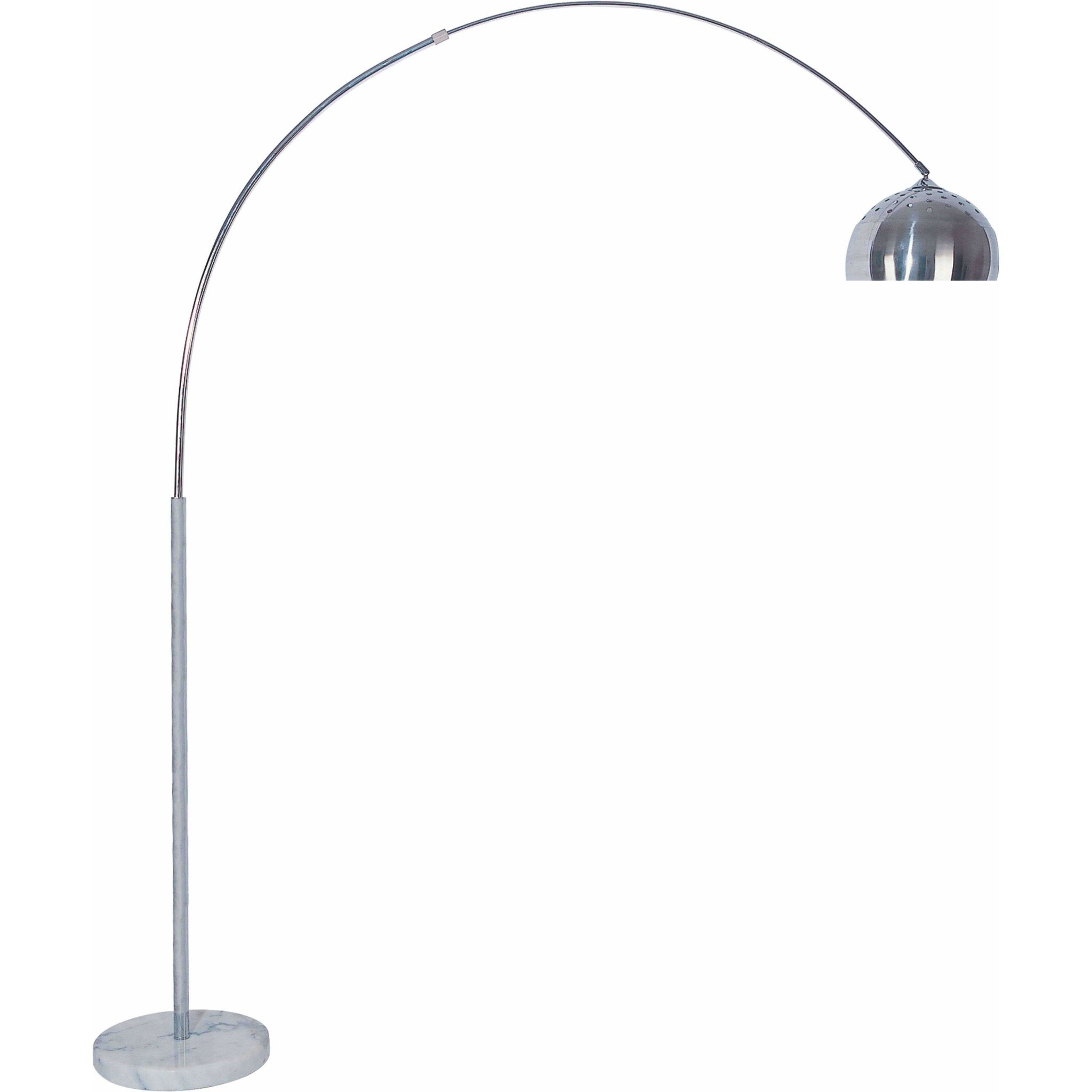 Silver Metal Arched Floor Lamp With Marble Base Metal Arch in size 2048 X 2048