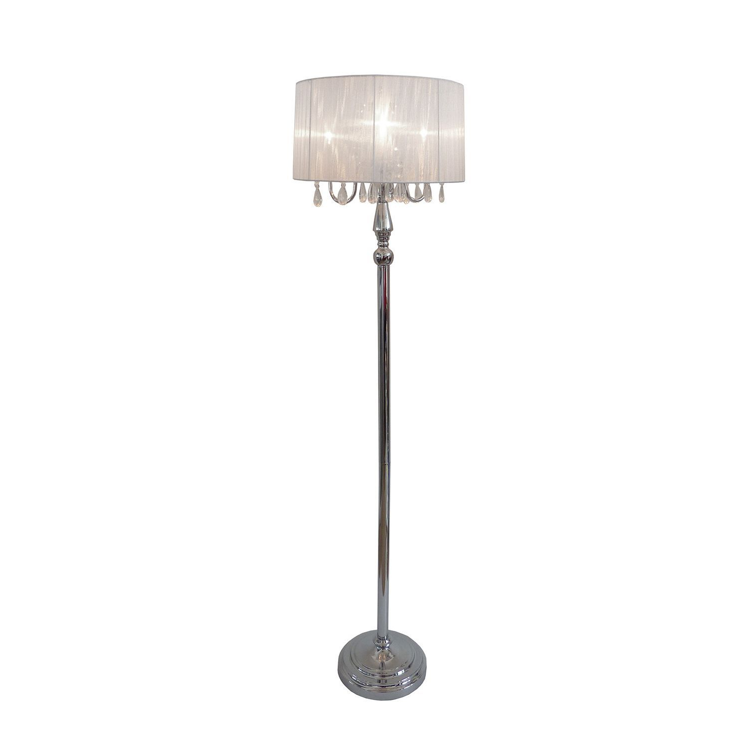 Silver Orchid Bacall Trendy Sheer Shade Floor Lamp And inside dimensions 1500 X 1500