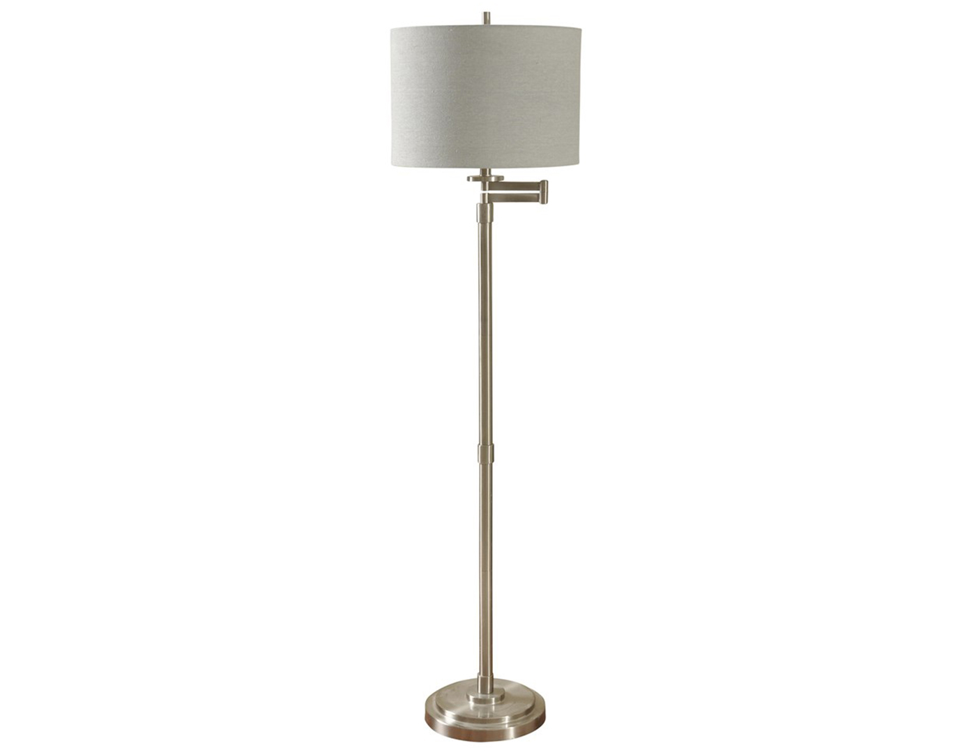 Silver Swing Arm Floor Lamp 62h for size 1400 X 1080