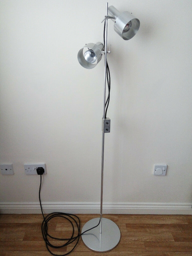 Silver Twin Head Spotlight Reading Floor Lamp In Rug Warwickshire Gumtree inside measurements 768 X 1024