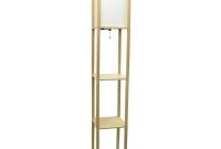 Simple Designs 6275 In Tan Floor Lamp Etagere Organizer Storage Shelf With Linen Shade in dimensions 1000 X 1000