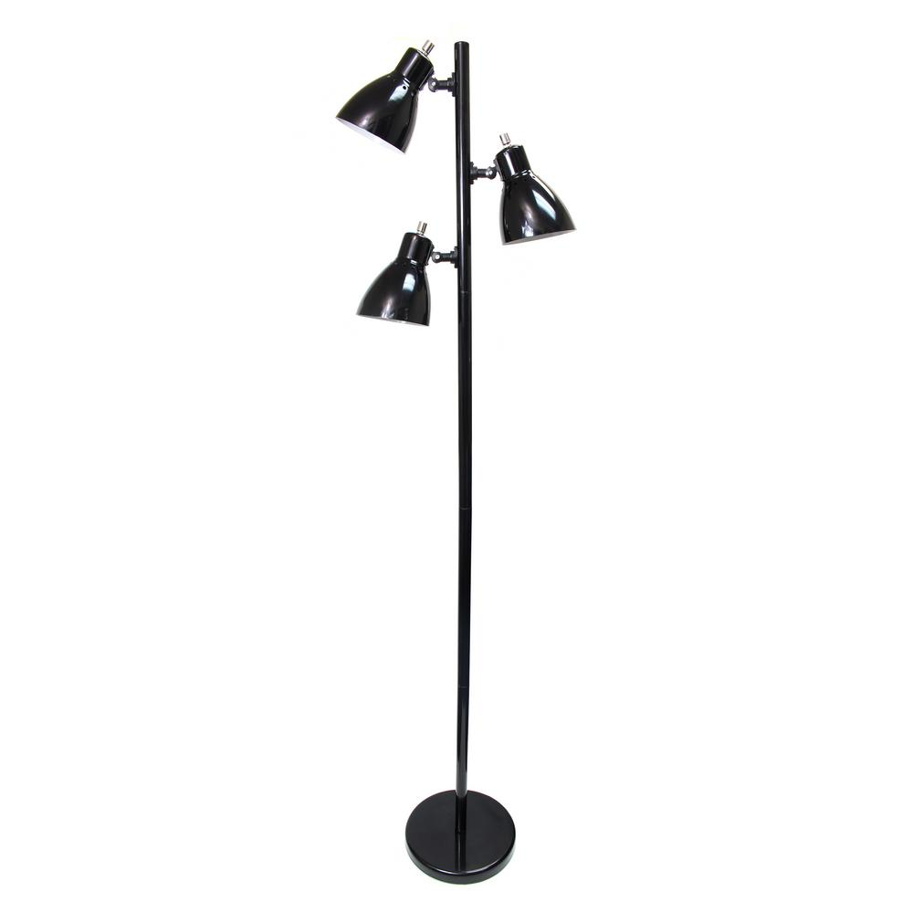 Simple Designs 6375 In Metal 3 Light Tree Black Floor Lamp in sizing 1000 X 1000