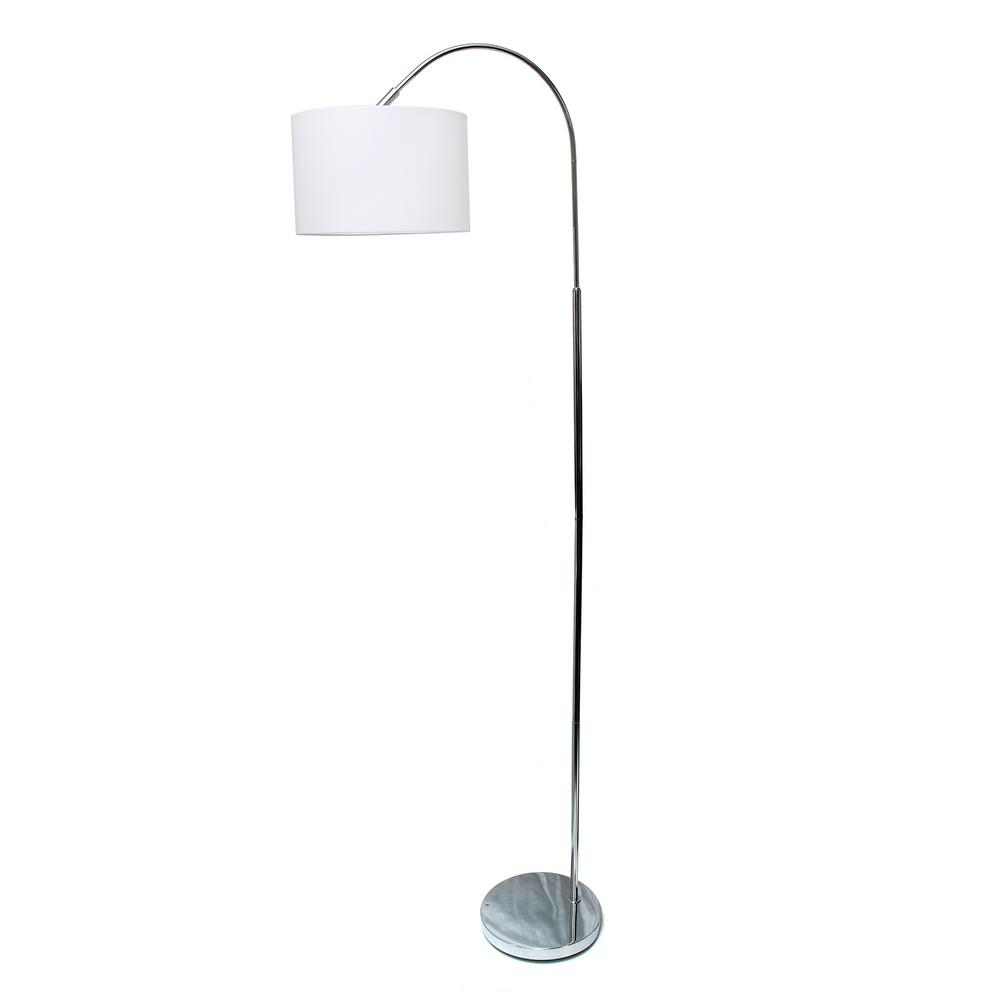 Simple Designs 6588 In Arched Brushed Nickel Floor Lamp With White Shade pertaining to sizing 1000 X 1000