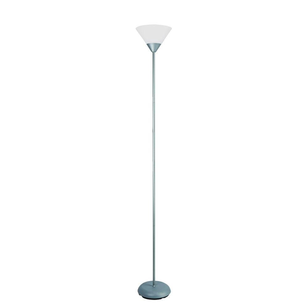 Simple Designs 7125 In Silver Stick Torchiere Floor Lamp in proportions 1000 X 1000