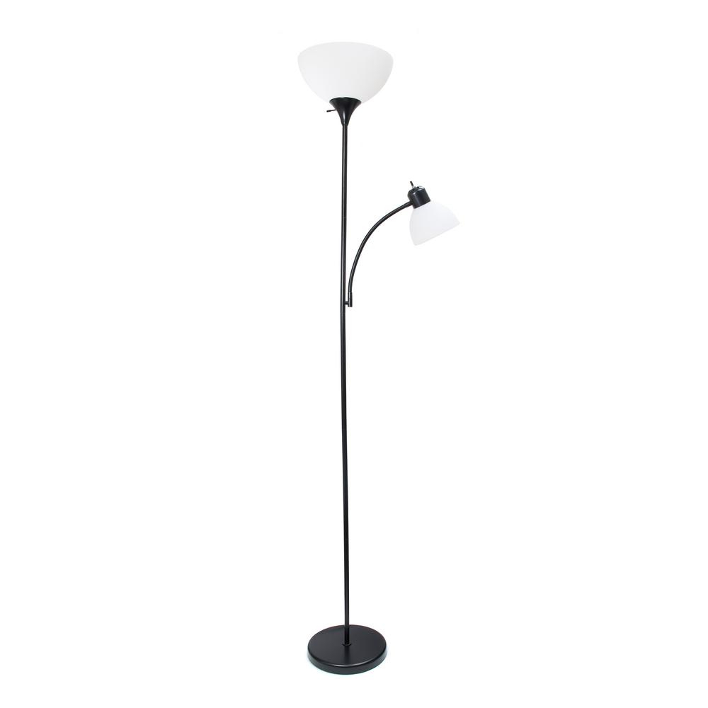 Simple Designs 7175 In Black Floor Lamp With Reading Light in proportions 1000 X 1000